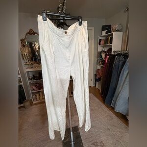 A.L.C. Ivory Tommy Pant Button-Accent Trousers